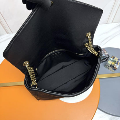 Quilted Leather Top Handle Bag