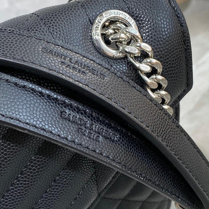Elegant Premium Black Embroidered Leather Crossbody Bag