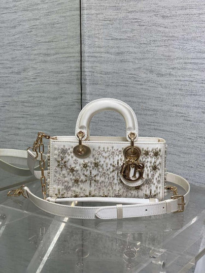 Embroidered Top Handle Bag