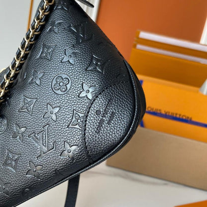 Modern Italian-Inspired Monogram Leather Shoulder Bag