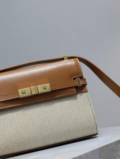 Modern Refined Leather Crossbody Bag
