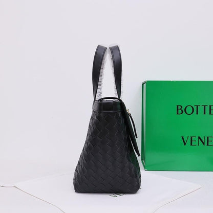 Luxury Refined Woven Leather Top Handle Bag
