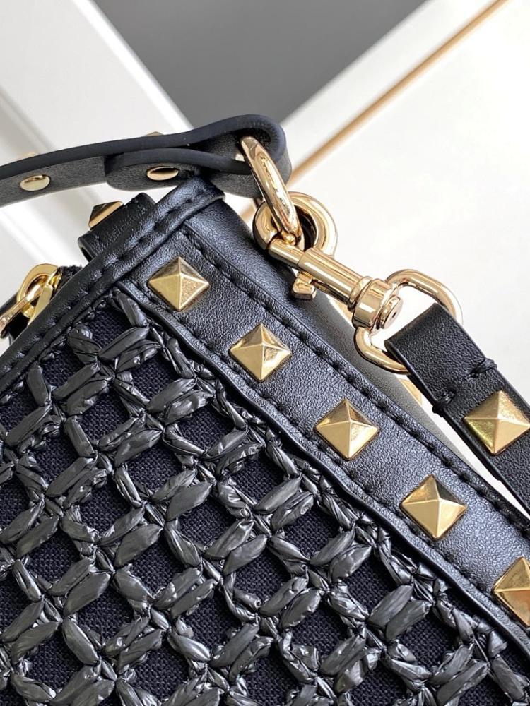 Elegant Stylish Studded Raffia Crossbody Bag – Special Edition