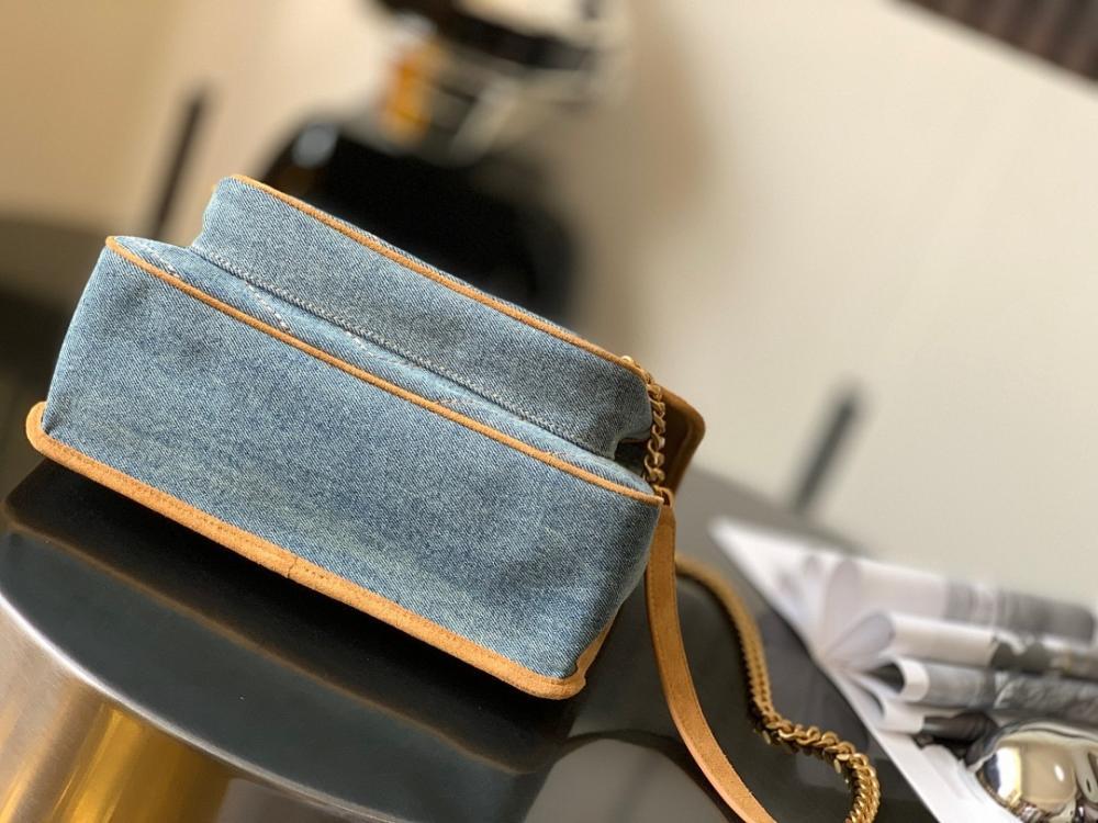 Modern Luxury Gold Leather Top Handle Bag