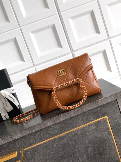 Gold Top Handle Bag
