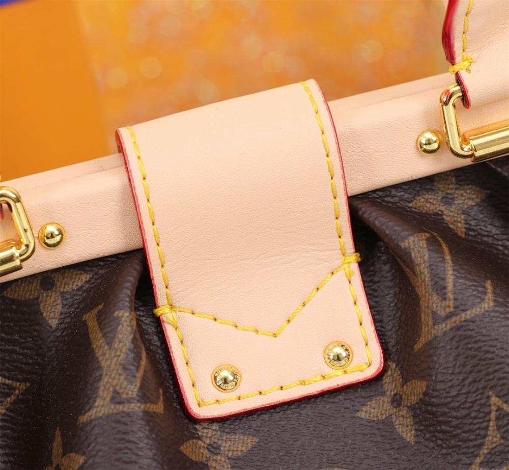 Classic Refined Monogram Leather Shoulder Bag