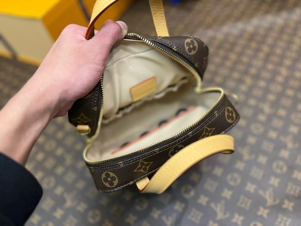Luxury Refined Gold Monogram Leather Shoulder Bag