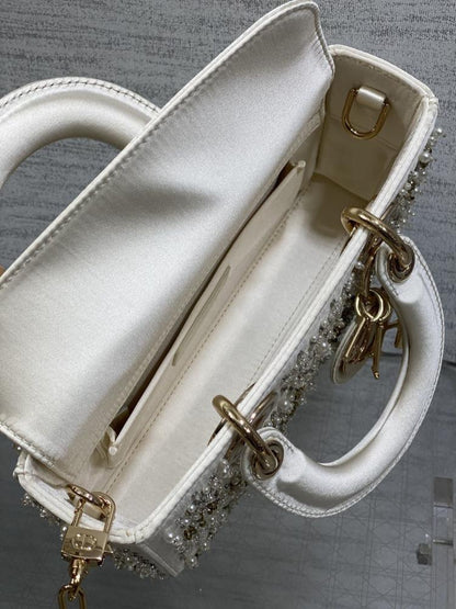 Embroidered Top Handle Bag
