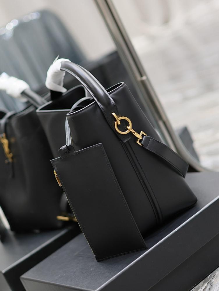 Italian-Inspired Luxury Calfskin Top Handle Bag