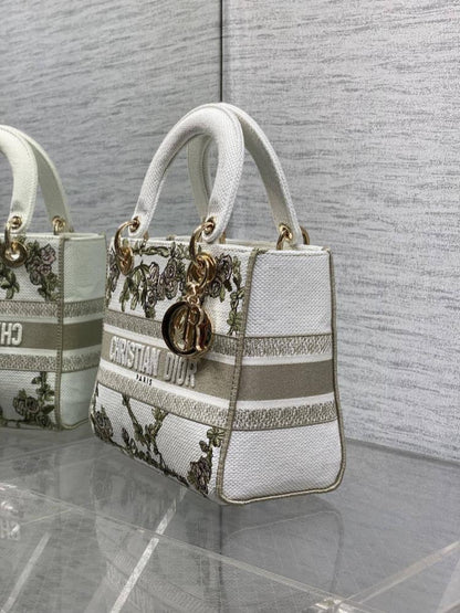 Embroidered Top Handle Bag