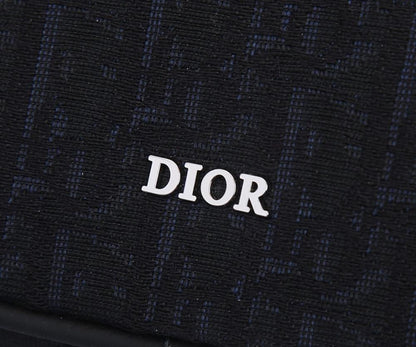 Classic Elegant Black Printed Calfskin Shoulder Bag