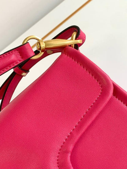 Elegant Refined Leather Crossbody Bag