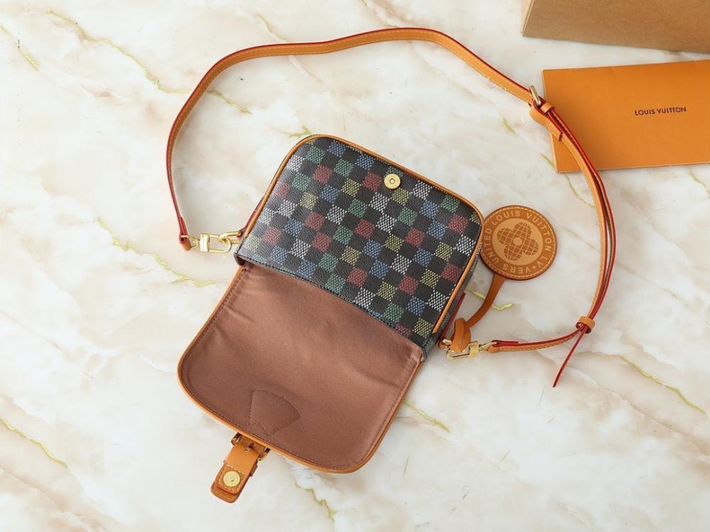 Modern Stylish Monogram Leather Shoulder Bag
