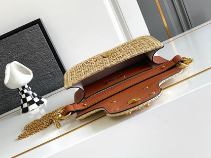 Stylish Premium Raffia Crossbody Bag