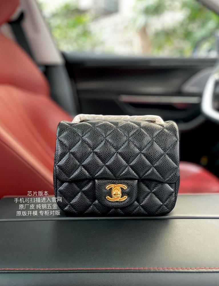 Classic Gold Leather Top Handle Bag