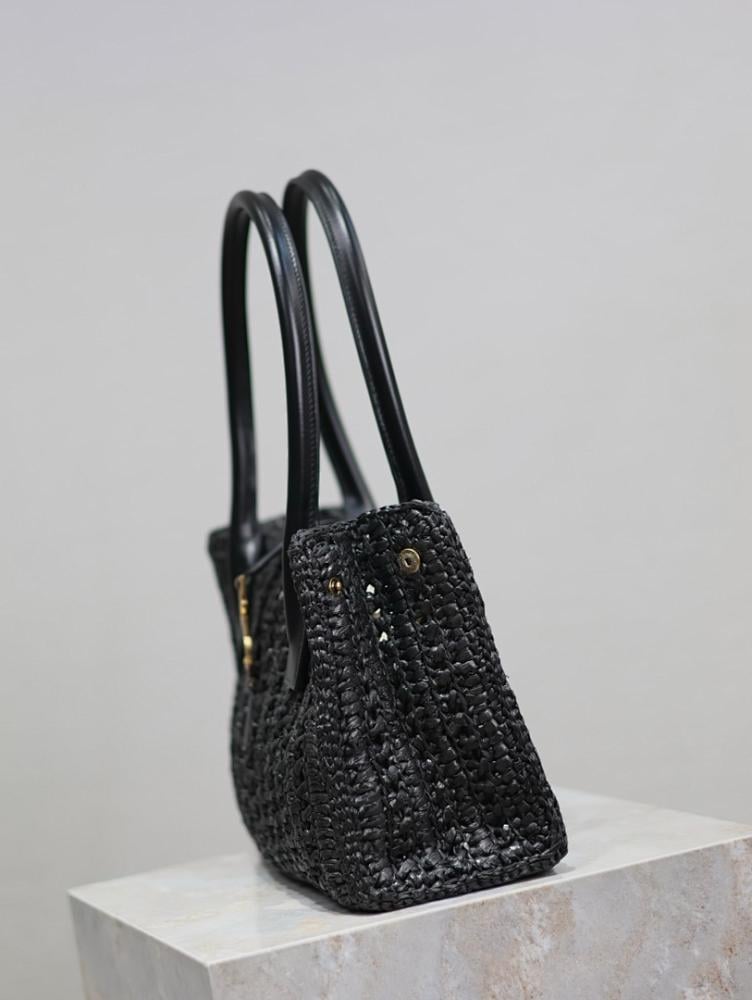 Classic Italian-Inspired Woven Leather Bag
