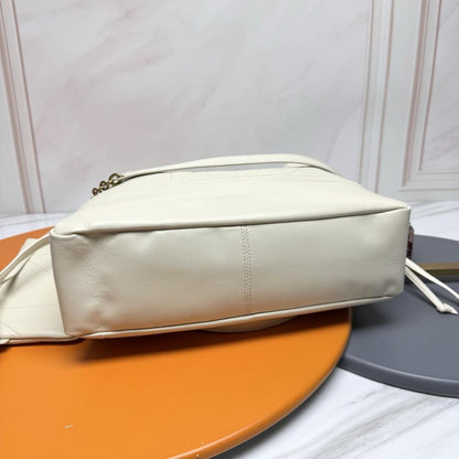 Gold Leather Shoulder Bag