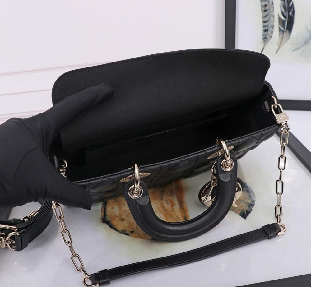 Modern Stylish Gold Quilted Leather Crossbody Bag