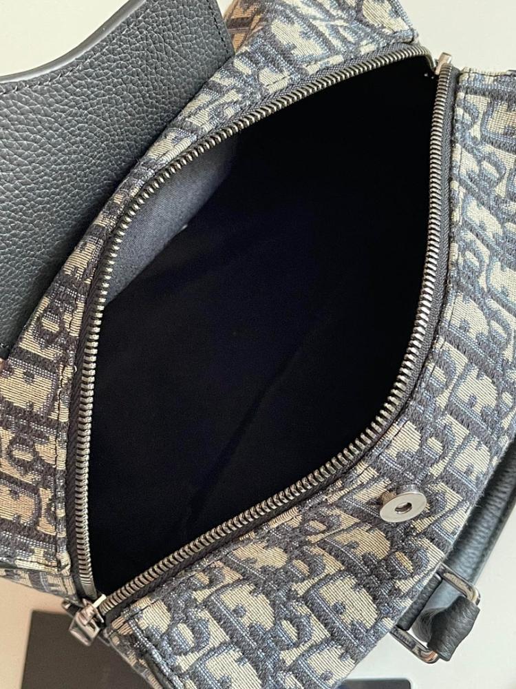 Modern Black Printed Calfskin Shoulder Bag – Limited Edition
