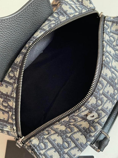 Modern Black Printed Calfskin Shoulder Bag – Limited Edition