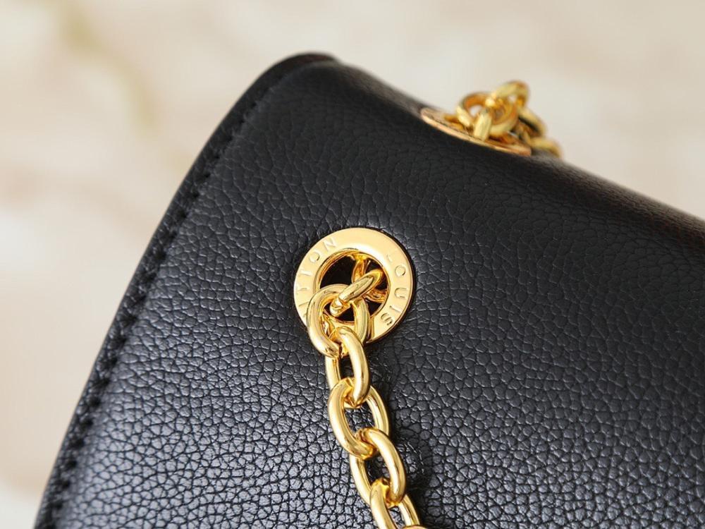 Modern Gold Monogram Canvas Shoulder Bag