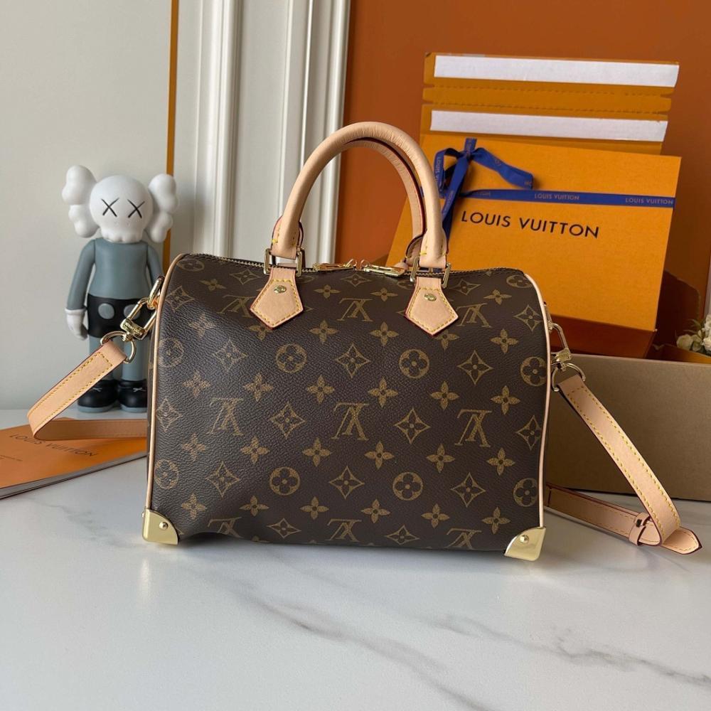 Speedy Monogram Leather Crossbody Bag