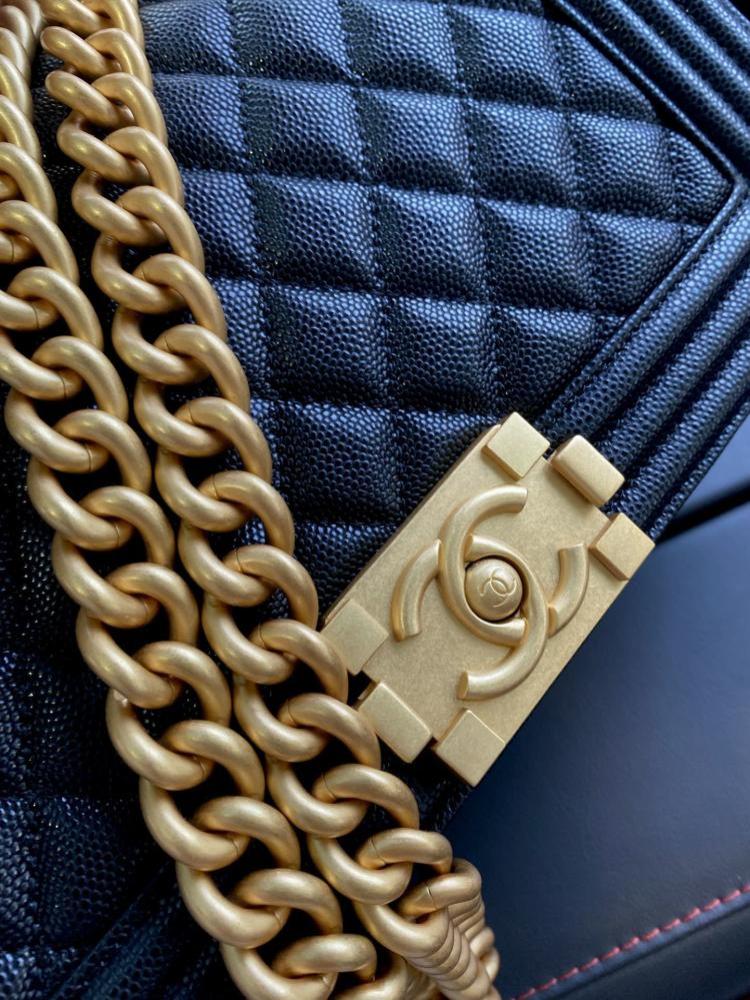 Gold Leather Top Handle Bag