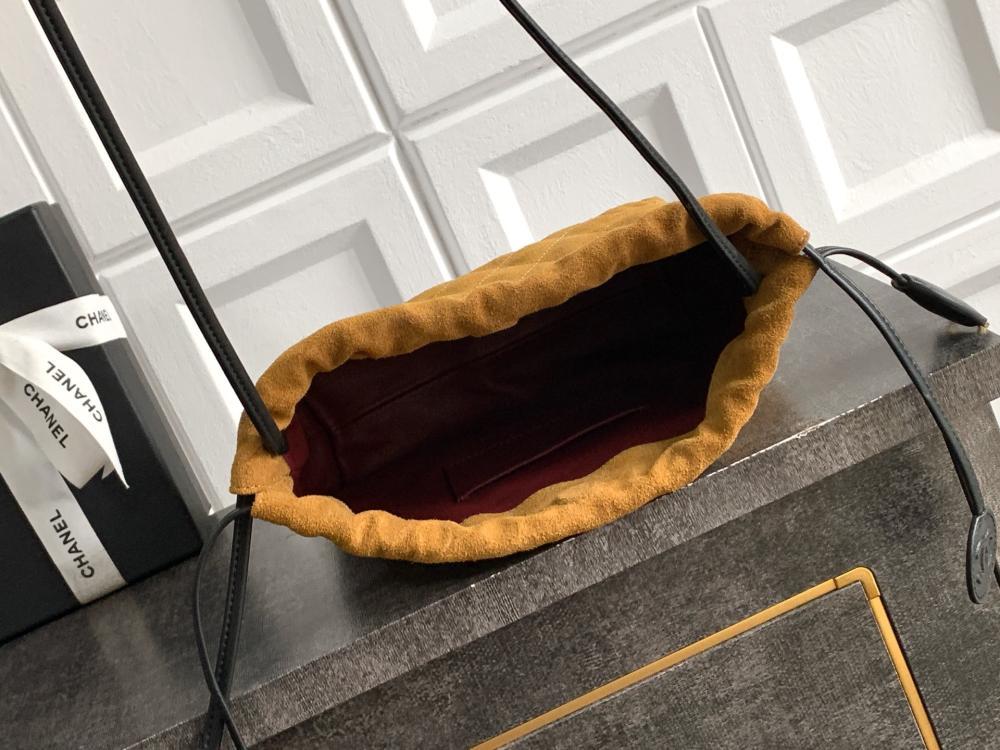 Black Suede Top Handle Bag