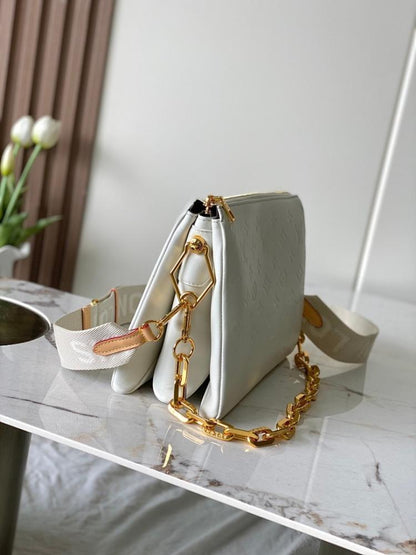 Modern Luxury Monogram Leather Top Handle Bag
