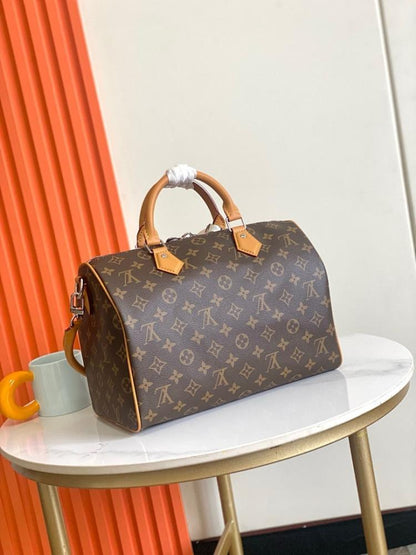 Stylish Refined Monogram Leather Shoulder Bag