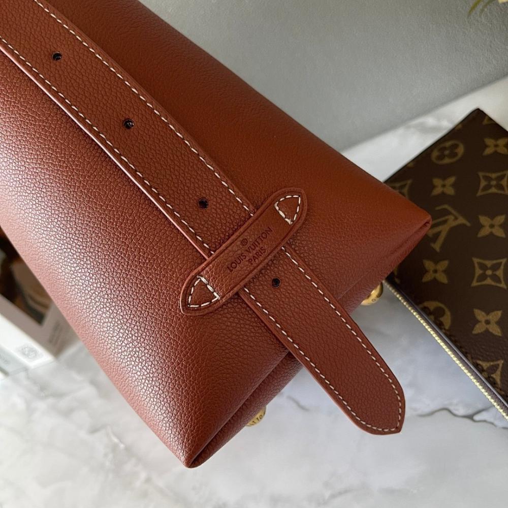 Classic Premium Monogram Leather Hobo Bag
