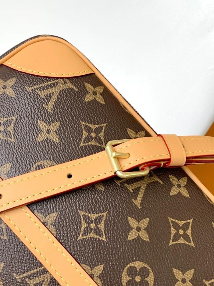 Luxury Refined Monogram Leather Crossbody Bag
