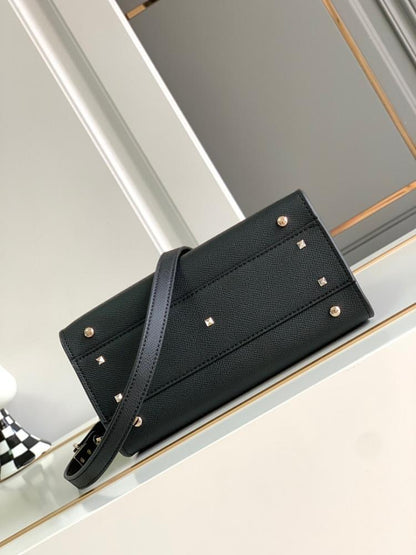 Stylish Crystal-Embellished Calfskin Shoulder Bag – Limited Edition