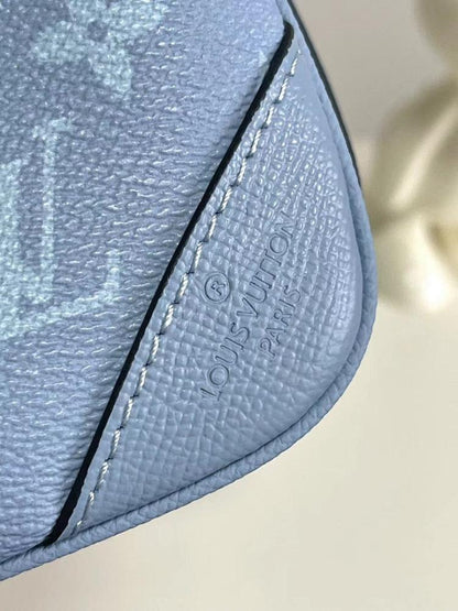 Italian-Inspired Luxury Monogram Calfskin Shoulder Bag