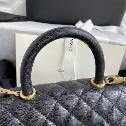 Quilted Lambskin Top Handle Bag