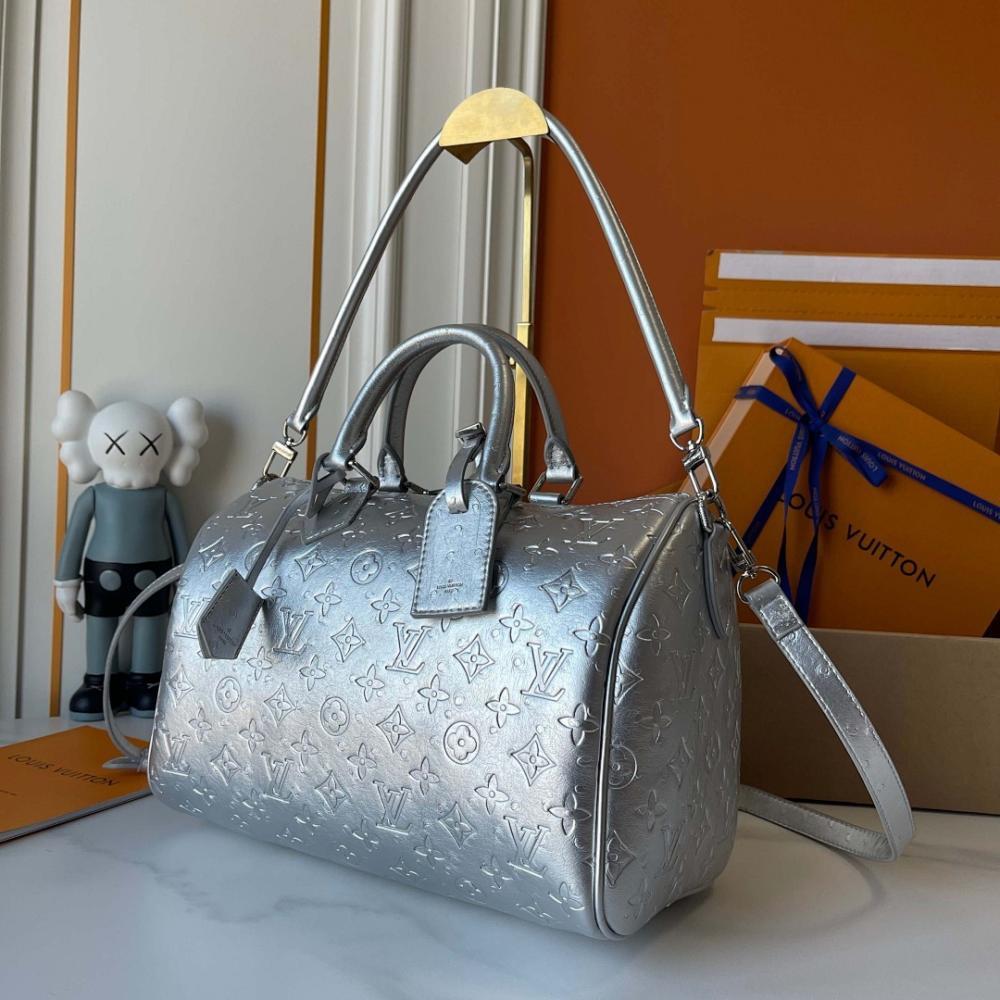 Speedy Bandouliere Monogram Calfskin Top Handle Bag