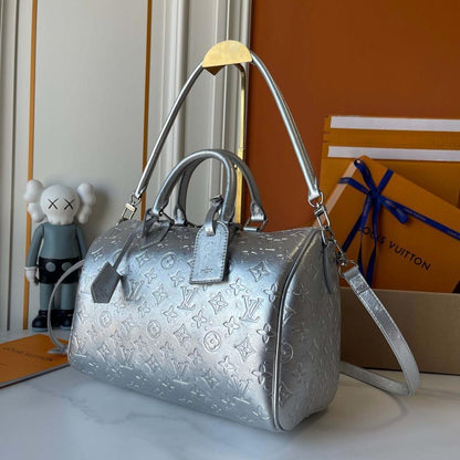 Speedy Bandouliere Monogram Calfskin Top Handle Bag