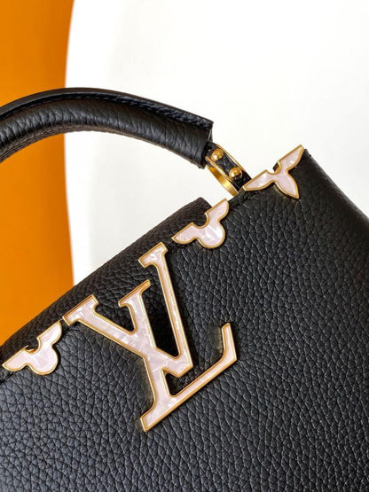 Monogram Leather Shoulder Bag