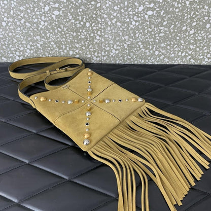 Studded Leather Shoulder Bag