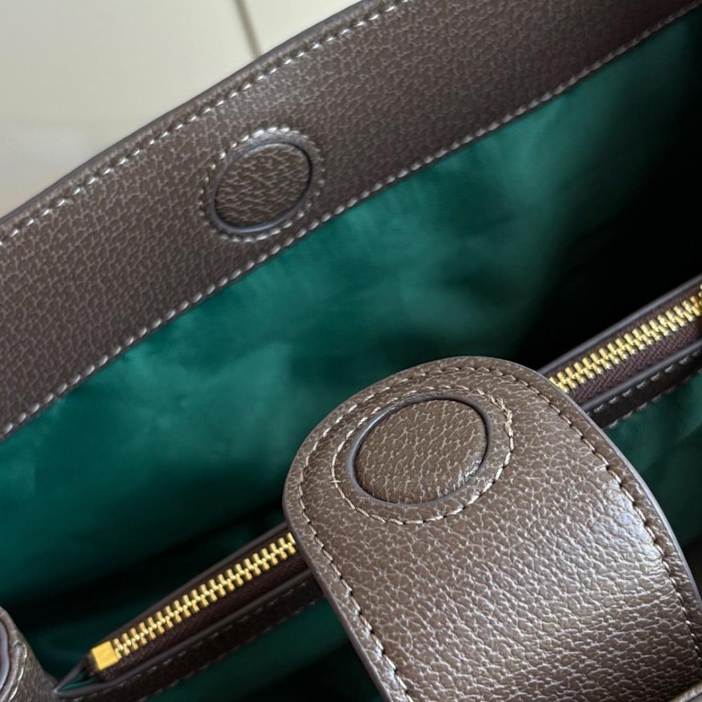 Ophidia Brown Top Handle Bag