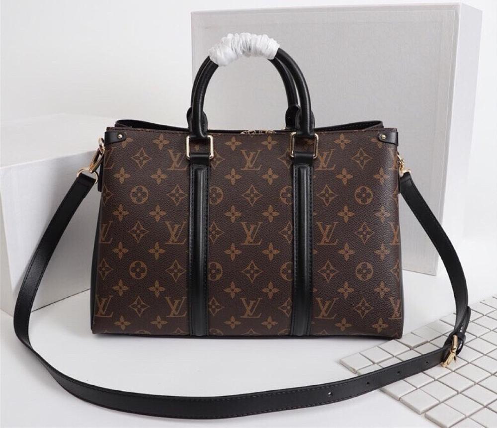 Stylish Refined Gold Monogram Leather Shoulder Bag