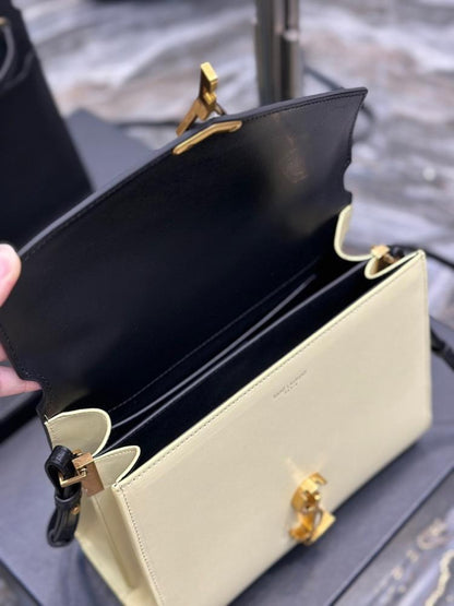 Stylish Refined Brown Leather Shoulder Bag