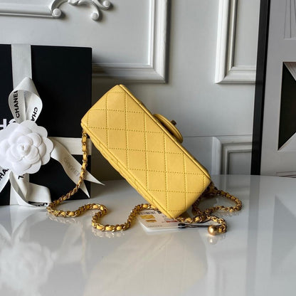 Gold Top Handle Bag