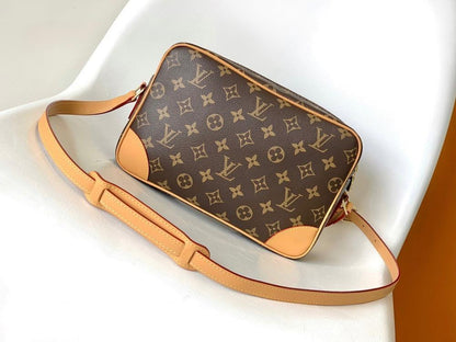 Modern Premium Monogram Leather Crossbody Bag