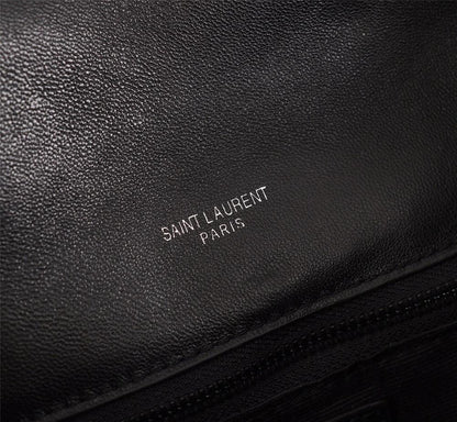 Modern Refined Silver Quilted Lambskin Top Handle Bag