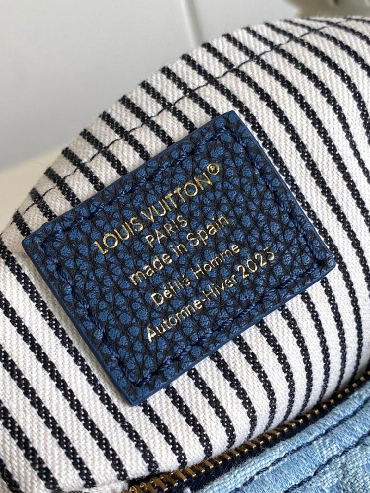 Elegant Refined Monogram Denim Top Handle Bag