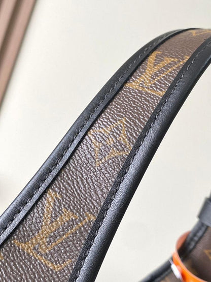 Classic Refined Monogram Leather Hobo Bag