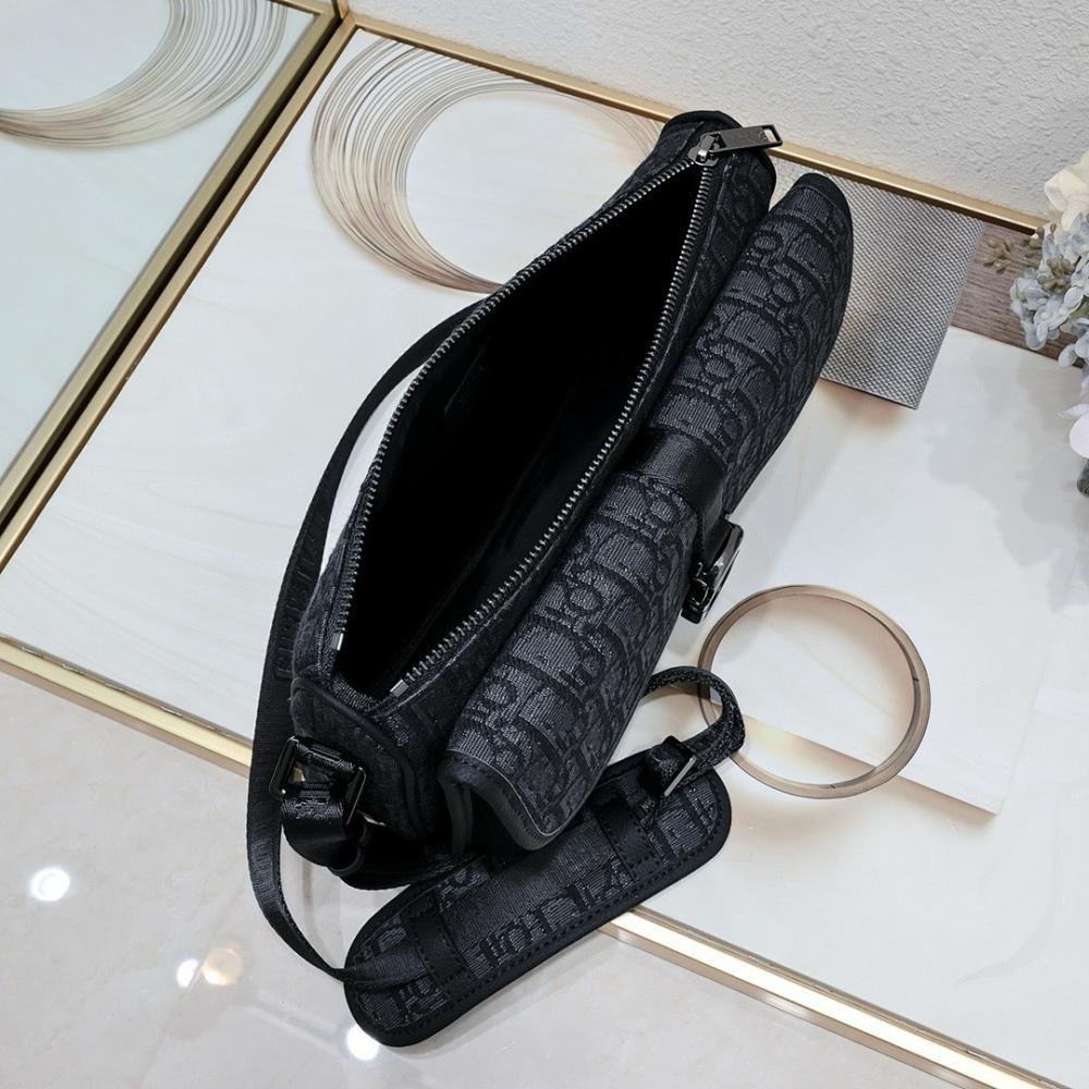 Modern Refined Black Printed Crossbody Bag