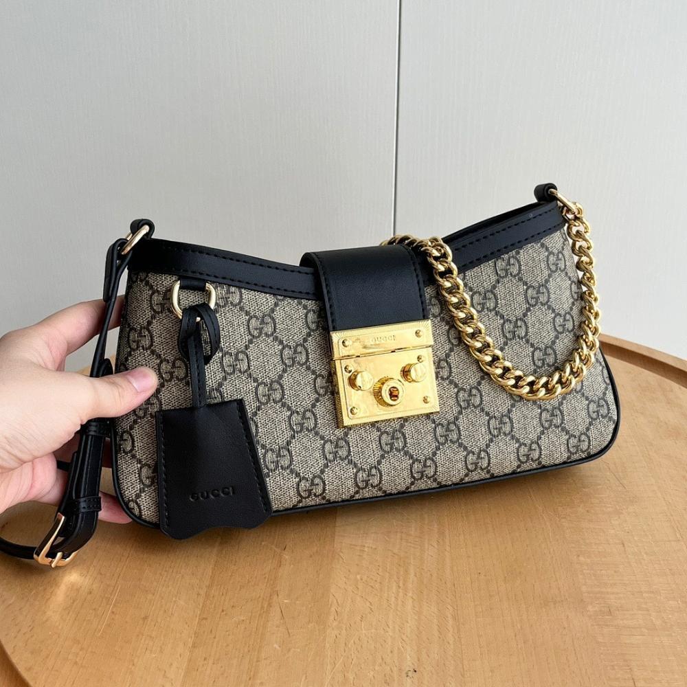 Classic Italian-Inspired Black Canvas Shoulder Bag