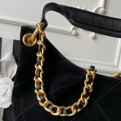 Gold Leather Hobo Bag